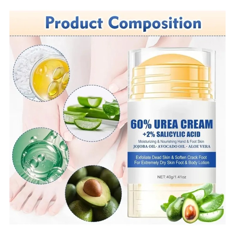 Crema Exfoliante Hidratante Para Pies Con 60% De Urea