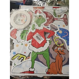 Unbranded New Grinch Christmas 2 Diff sets (7pc) Yard Signs  17in, Lights & Stakes Ind