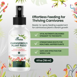 4oz Carnivorous Plant Food Spray & Venus Fly Trap Food - Up to 600 Sprays, Tropical Plant Fertilizer for Carnivorous Plants, Premium Liquid Fertilizer & Feeding Supplement for Consistent Growth