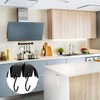 Pack of 12 S Hooks Black with Leather Loop, Clothes
