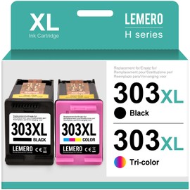 Lemero 303XL Printer Cartridges Multipack Compatible with HP 303 Printer Cartridges Multipack for HP Envy Photo 7120 7130 7132 7820 7830 7832 6220 6230 6232 Black and Colour