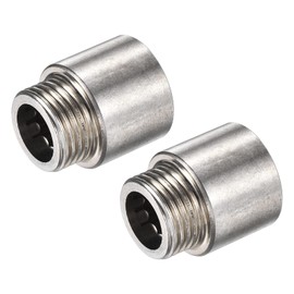 TOP-VIGOR 2Pcs 30mm Shower Head Extension Arm, Shower Arm Extender G1/2 Stainless Steel Handheld Shower Pipe Head Extension Round Pipe for Bathroom Accessory