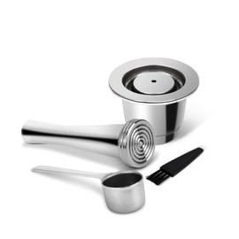 LIHONG Reusable Coffee Pods, Stainless Steel Reusable Coffee Capsules, Reusable Espresso Pods Compatible with Nespresso Original Line (1 pack)