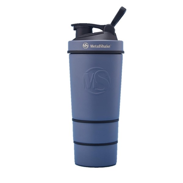 Metal Shake 20.3 fl oz (600 ml) Metal Shake, Water Bottle, Protein Shaker, Tumbler, Cold for 24 Hours, Hot for 6 Hours, Double Lock Shaker