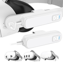 2-Pack 5000mAh Battery Pack for Meta/Oculus Quest 3S/3/2, 18W PD Fast VR Charger, Extended 4-8H Playtime, Dual Fast Charging, Clip-On Power Banks, Lightweight & Safe, Meta Quest 3S/3/2 Accessories