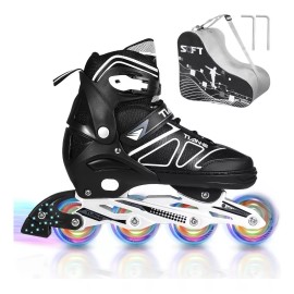 XTT Patines Profesionales De Línea Ajustables Luces Leds