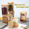 Recceng 6 Pack Glass Jars with Bamboo Lids and Spoons