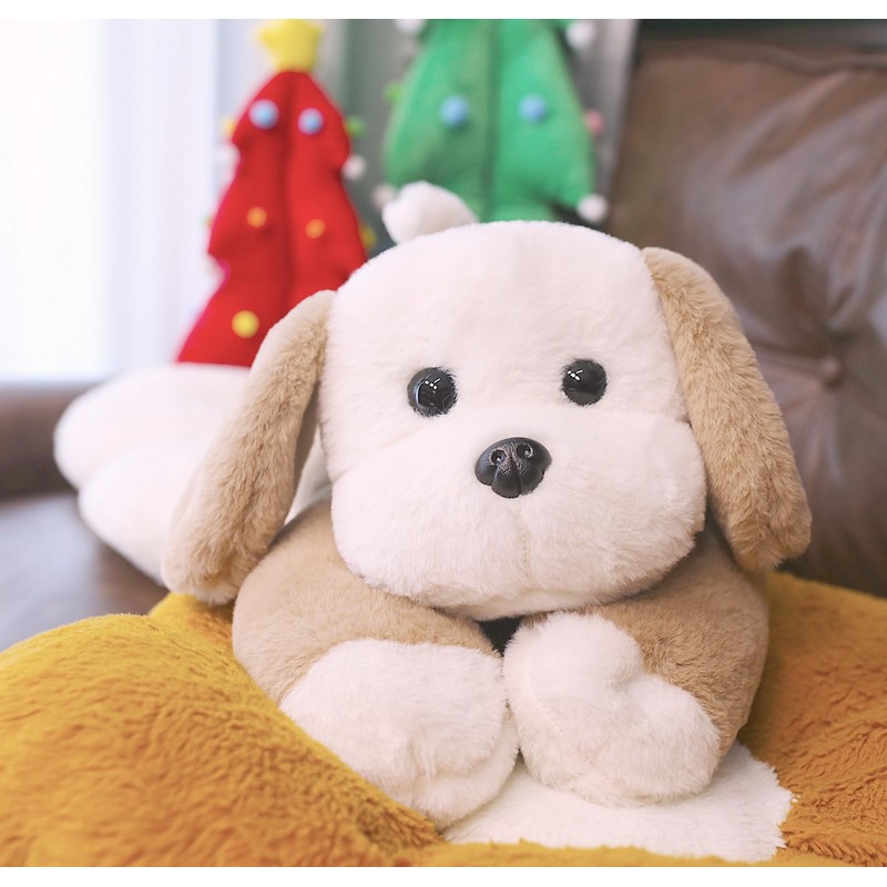 uoozii 20" | 4 Pounds Light Brown Dog Weighted Stuffed