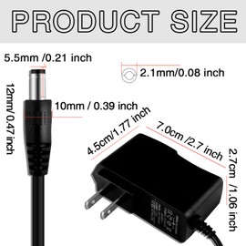 Qishiyi 12V 2A AC Adapter Power Cord for Yamaha YPT, YPG, PSR, DGX, DD, EZ,P Series Digital Pianos and Portable Keyboards Series. Ideal Replacement for PA-130 PA-130B Adapter