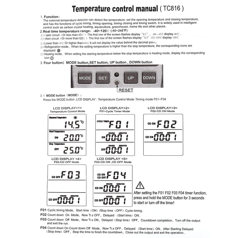 UMLIFE 1Pack Digital Temperature Controller Thermostat Timer - Reptile Thermostat