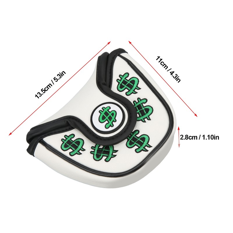 Golf Putter Head Covers PU Leather Waterproof Sunscreen Putter Headcover