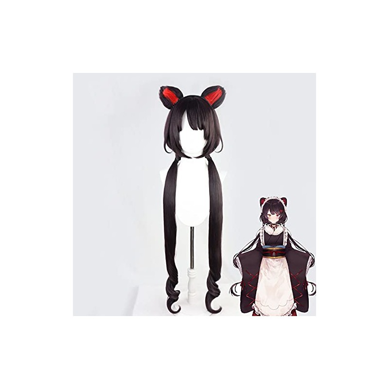 Sweeteasy Virtual YouTuber VTuber Inuyoko Cosplay Wig with Ears, Heat