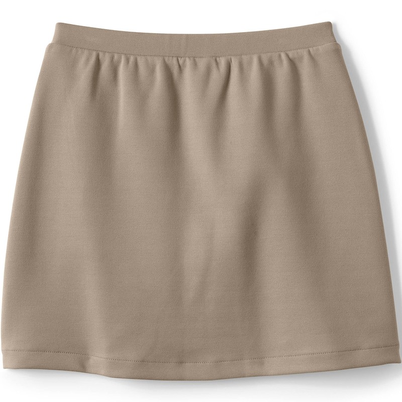 Lands' End Uniform Ponte Button Front Skort Khaki Kids 16