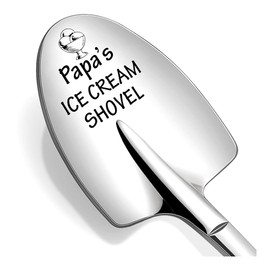 Gift for Papa Grandpa from Granddaughter Grandson Papa's Ice Cream Shovel Spoons for Granddad Grandfather Father's Day Birthday Gifts for Pop Papa Ice Cream Coffee Scoops