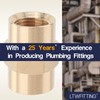 LTWFITTING Brass BSP Pipe Fitting 1/8-Inch Female BSPP Coupling Water