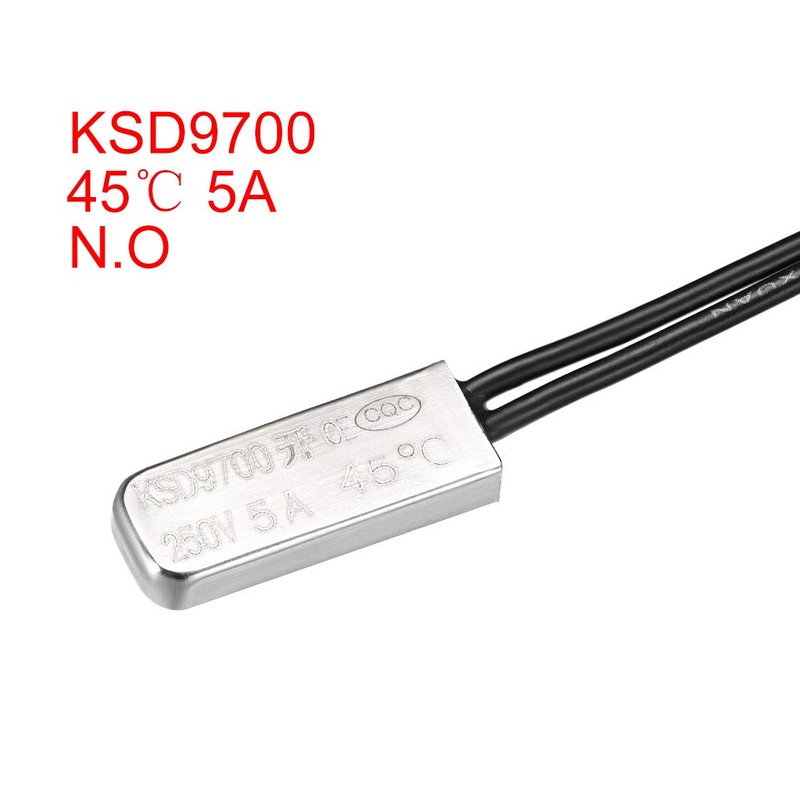uxcell KSD9700 Thermostat, 45℃ Normally Open Temperature Switch Thermal Switch,