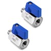 QWORK Stainless Steel Mini Ball Valves with 1/8" NPT Threaded,