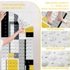 KINUUIS Yellow Black Bath Tub Mat Non Slip, Modern Geometric