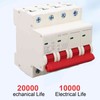 4P Miniature Circuit Breaker DIN Rail Mounting Overload Protection Switch