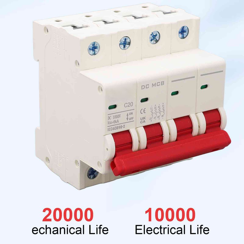 4P Miniature Circuit Breaker DIN Rail Mounting Overload Protection Switch
