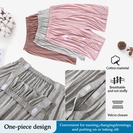 DURASIKO Front Bedridden Patient Clothing,Patient Shorts,Tear Away Shorts,Soft Cotton Material,Hospital Pants for Home Care/Post Surgery/Dialysis/Elderly/Fracture/Disability/Rehab