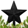 DERAYEE Shiny Black Star Christmas Tree Plastic Star Christmas Tree