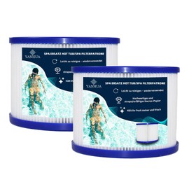 YANHUA Filter Cartridges for Inflatable Spa, Clever Spa Filter 76 x 100 mm, Spa Accessories, Filter Spa for Aquaparx, Pool Filter Lamellar Filter, Durable (2 Pieces)