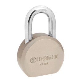 Hermex CA-65Q Round padlock, 65mm, short hook, dotted key, blister