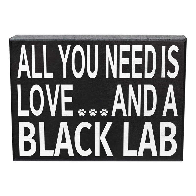 JennyGems Black Lab Gifts, All You Need Is Love and