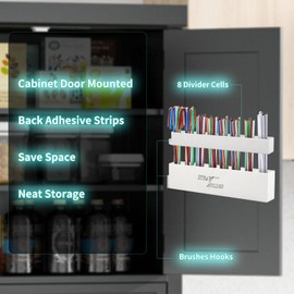 NEEDJING Straw Holder for Cabinet Reusable Straw Organizer for Cupboard Tumbler Straw Storage Container for Counter Straw Dispenser for Kitchen Counters and Cupboards