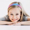 AMCAMI Glitter Headband for Girls Rainbow Sparkly Headband for Little