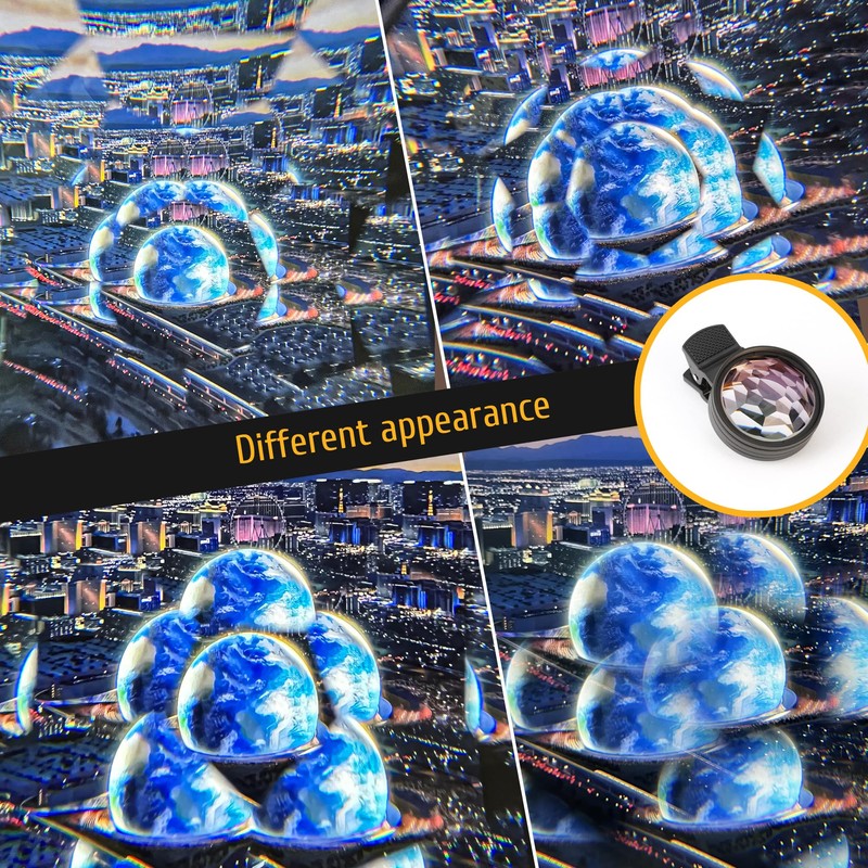YZOuOZY Kaleidoscope Prism Lens for iPhone & Android C Clip-On