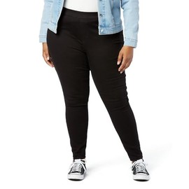 Levi Strauss Signature Gold Women's Totally Shaping Pull-on Skinny Jeans (Available in Plus Size), Noir, 12 Short