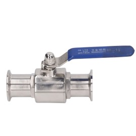 Sanitary Ball Valve Stainless Steel Quick Install Water Clamp Valve for Chemical Dairy OD 25mm / 0.98in
