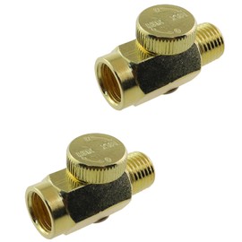 KKUANG 2PCS Brass Inlet Air Volume Regulator 1/4inch Air Tool Speed Switch Air Flow Valve Air Pressure Regulator Head Inline Air Flow Regulator Control Tool Valve