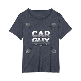 Car Guy: Classic Muscle Car Lover Gift T-Shirt, Women's Plus, Heather Blue