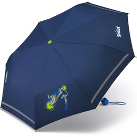 Scout Children's Umbrella Pocket Umbrella School Bag Umbrella with Reflective Strips Extra Light, Super Knights