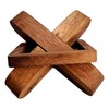 Creative Crafthouse Cross Sticks - Wood Brain Teaser - Coffee