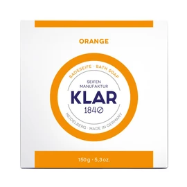 Klar Seifen Bath soap orange, 150 g, Cosmos certified, palm oil-free, suitable for normal skin, has a mood-enhancing effect, soap 11020