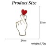 Hand Gesture Heart Enamel Pin Metal Brooch Sign Language Lapel