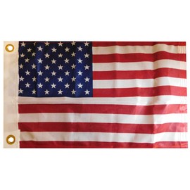 Trade Winds Us Flag Store USA American 50 Star 12"x18" 100% Super Knit Polyester Premium Quality Fade Resistant Heavy Duty Flag Grommets Banner