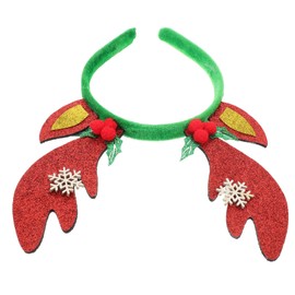 SAFIGLE Christmas Reindeer Antlers Headband Festive Hair Accessory for Women for Holiday Parties Christmas Costumes and Fun Photo Booth Props