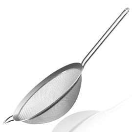 Anaeat Fine Mesh Strainers - Premium Stainless Steel Colander Sieve Sifters, with Durable Mesh and Sturdy Handle, Excellent for Sifting Dry Ingredients, Flour, Pastas, Rice, Tea (20cm）