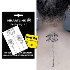 INKARTLINK Semi Permanent Tattoo, party tattoo, beautiful and realistic design, fun tattoo experience, cruelty-free, non-reflective, waterproof (sunflower)