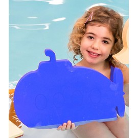 Aquamentor Sam's Submarine™ Foam Floating Mat – Made in The USA – Durable Swim Training Aid Custom Logo Blue Small (16" x 12" x 1.5")