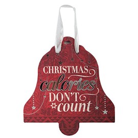 Festive Word Christmas Calories Don't Count Ornament, Multicolor