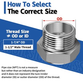 Boltigen 1-1/2'' NPT Male Hex Head Stainless Steel Oil Sight Glass, Liquid Level Gauge Oil Indicator Window for Air Compressor Gearbox Fittings Hydraulic Tank Sight Glass (1-1/2'' NPT Male)