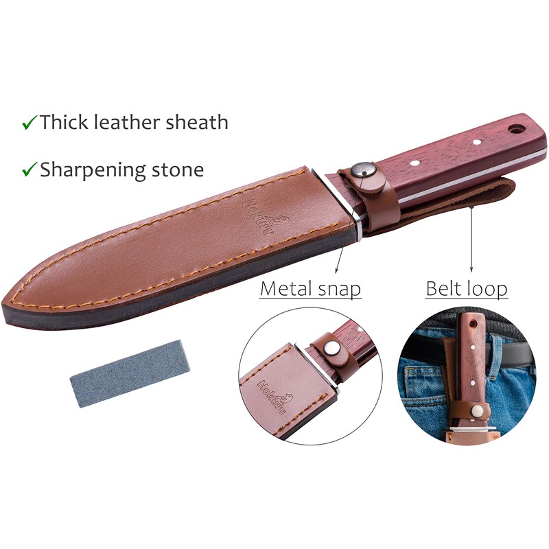 Hori Hori Knife - Landscaping, Digging, Weeding, Cutting, Planting Gardening