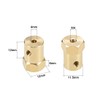 sourcing map Hexagonal Coupling 4 mm Bore Motor Hexagonal Brass