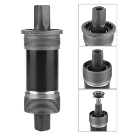 VGEBY1 Bike Bottom Bracket Square Hole Crank Axis, Bicycle Middle Mountain Bike Center Shaft for Square Tapered Spindle Crank(68X127.5L) 68Mm Bottom Bracket English